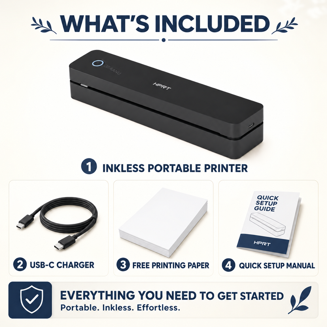 Inkless Portable Printer